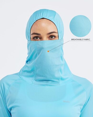 Willit Women's Sun Protection Hoodie UPF 50+ Fishing Hiking Shirt Long Sleeve SPF UV Shirt with Face Mask Lightweight in Saudi Arabia