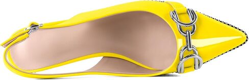 Yodeks Women's Slingback Histen Cheels مدببة إصبع القدم منخفضة الكعب مضخات مطرز 1.5 بوصة أحذية مشبك معدني حجم 5-13 in Kuwait