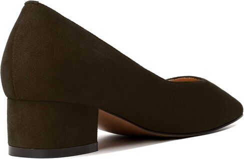 justdanni womens disual suede party slip on square toe fashion chunky low yeel pumps shoes 1.5 inch in Kuwait