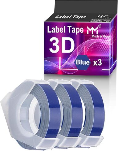 شريط بديل متوافق مع مم لشريط صانع الملصقات النقش Dymo، ملصقات النقش البلاستيكية ثلاثية الأبعاد تستخدم في منظم Xpress Pro Label Buddy Old Rotex Embosser Office Mate II (3 عبوات، أحمر) in Kuwait