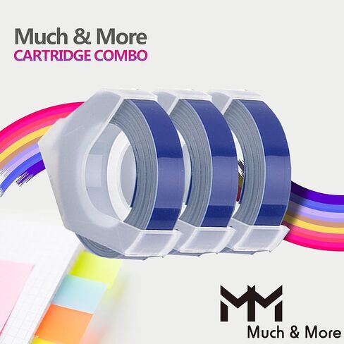 شريط بديل متوافق مع مم لشريط صانع الملصقات النقش Dymo، ملصقات النقش البلاستيكية ثلاثية الأبعاد تستخدم في منظم Xpress Pro Label Buddy Old Rotex Embosser Office Mate II (3 عبوات، أحمر) in Kuwait