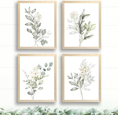 Vintage Botanical Flowers Art Prints (Set of 6) - Unframed - 8x10s | Charming and Classic Floral Décor for Your Home | Living Room Wall Décor | Vintage Wall Art | Vintage Wall Décor | Office Décor in Kuwait