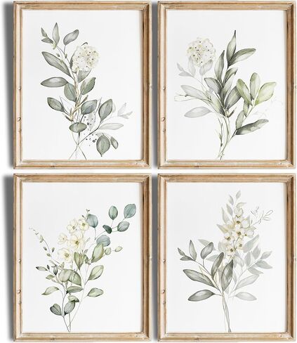 Vintage Botanical Flowers Art Prints (Set of 6) - Unframed - 8x10s | Charming and Classic Floral Décor for Your Home | Living Room Wall Décor | Vintage Wall Art | Vintage Wall Décor | Office Décor in Kuwait