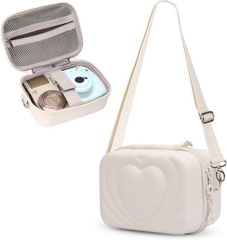 Digital Camera Case, cute camera case Protective & Lightweight Camera Case with 2 Carrying Ways, Waterproof & Shockproof camera sling bag for Instax Mini 12 11 Sony DSC 830, canon sx740 , - black in Kuwait