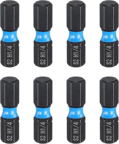 Harfington 8pcs H3/16 Sae hex shex bit 1/4 "Hex shank 25mm/1" طول رأس سداسي الستة مقر in Saudi Arabia
