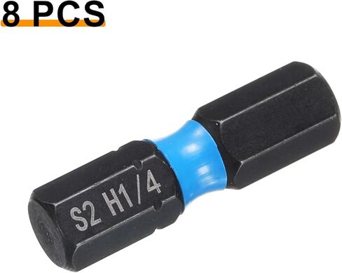Harfington 8pcs H3/16 Sae hex shex bit 1/4 "Hex shank 25mm/1" طول رأس سداسي الستة مقر in Saudi Arabia