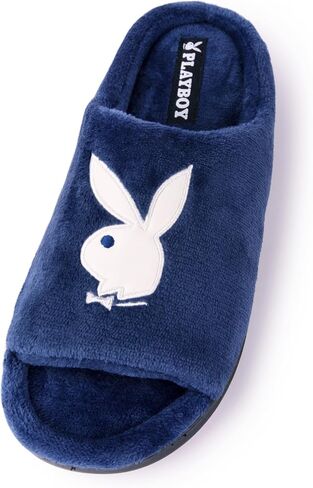 Playboy Unisex-Adult Adjustable Cozy Plush Velour Memory Foam Indoor Outdoor Soled Slipper in Sizes S-XL in Saudi Arabia