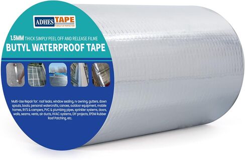 ADHES Extra Thick Butyl Tape 4 Inch x 16 Feet x 1.5mm – 50% Thicker for Superior Waterproof Sealing – Weatherproof Butyl Sealant Tape for RV Repairs, Roof Leaks, Window Seals, Pipe Seals, and More in Saudi Arabia