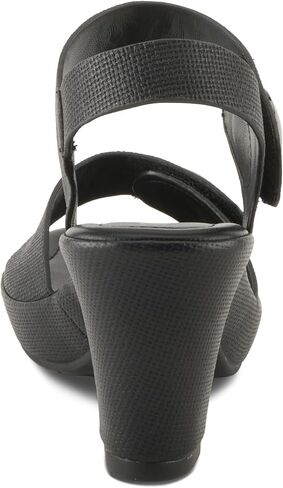 PATRIZIA Women's DADE-WOVEN Hook and Loop Sandals - Textured Faux Leather with Gold Button Accents, Adjustable Fit in Saudi Arabia