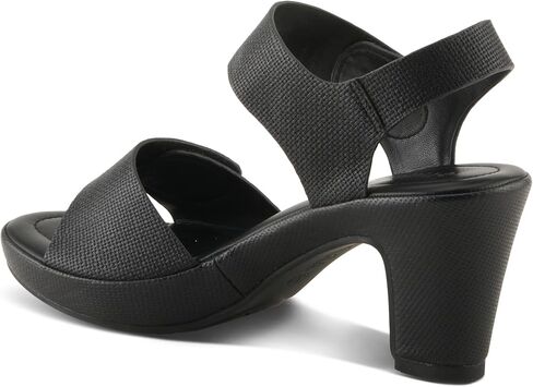 PATRIZIA Women's DADE-WOVEN Hook and Loop Sandals - Textured Faux Leather with Gold Button Accents, Adjustable Fit in Saudi Arabia