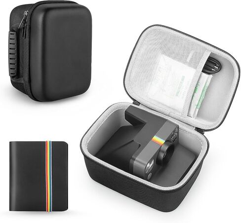 yinke case for polaroid Originals OneStep 2 VF/Now i-type/onEstep+ Camera الفوري ، حقيبة تخزين للحمل الواقية من الغلاف الواقي (أسود مع ألبوم) in Kuwait