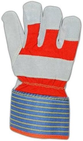 قفازات MAGID مبطنة بالكيفلر/HPPE مقاومة للقطع مع كف جلدي وأساور أمان (TB25EOCR-XXL) - مستوى القطع A4، مستوى الثقب 5، مقاس XXL (12 زوجًا) in Kuwait