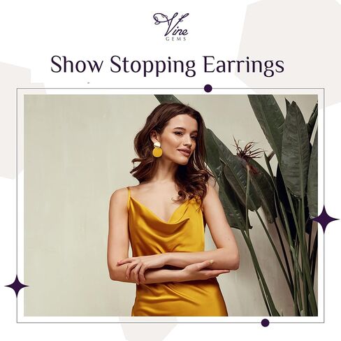 Round Disc Earrings - Dainty, Geometric Jewellery - Shiny Gold, Matte Black in Saudi Arabia