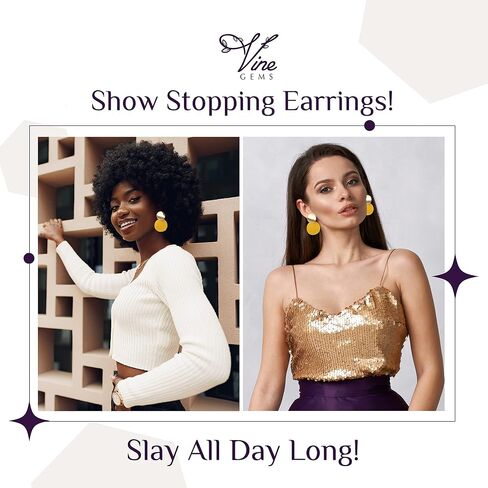 Round Disc Earrings - Dainty, Geometric Jewellery - Shiny Gold, Matte Black in Saudi Arabia