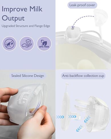 Breast Pump Hands Free K3 Updated, Wearable Breastfeeding Pump with Soft Double-Seal Flange, 1800mAh Long Battery Life & LED Display, 3 Modes & 9 Levels Electric Breast Pumps Portable,15-24mm in Saudi Arabia