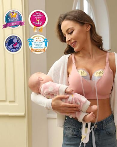Breast Pump Hands Free K3 Updated, Wearable Breastfeeding Pump with Soft Double-Seal Flange, 1800mAh Long Battery Life & LED Display, 3 Modes & 9 Levels Electric Breast Pumps Portable,15-24mm in Saudi Arabia