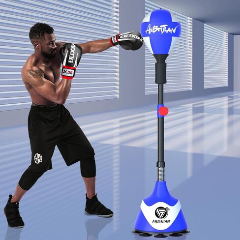 Freestanding Reflex Boxing Bag,Punching Bag with Stand,Height Adjustable,Speed Punching Ball for Adults Kids,Boxing Equipment for Home Gym in Saudi Arabia