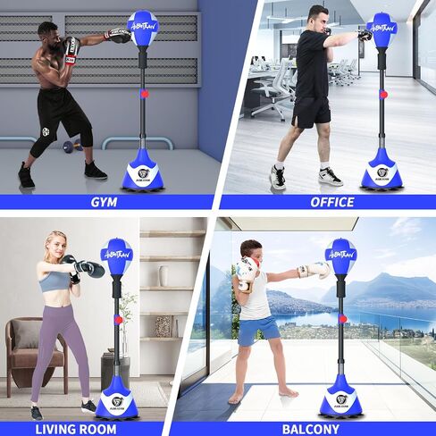 Freestanding Reflex Boxing Bag,Punching Bag with Stand,Height Adjustable,Speed Punching Ball for Adults Kids,Boxing Equipment for Home Gym in Saudi Arabia