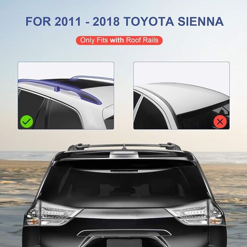 MOSTPLUS Roof Rack Cross Bar Rail Compatible for Toyota Highlander with Side Rails 2008 2009 2010 2011 2012 2013 in Saudi Arabia