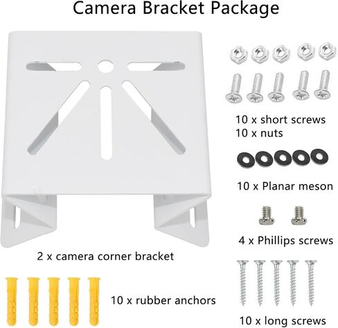 Metal Corner Mount Compatible with Eufy SoloCam S340, E30, Eufy Floodlight Camera E340 Wired, E30, S330 Camera , PTZ Camera (2 PCS) in Saudi Arabia