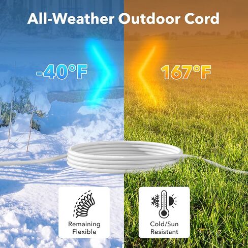 BN-LINK 8 ft Indoor/Outdoor Extension Cord 16/3 SJTW, Black, Water & Weather Resistant, 3-Prong Grounded Plug for Landscaping & Holiday Decorations, Home & Office, 13A ETL in Saudi Arabia