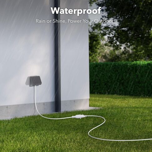 BN-LINK 8 ft Indoor/Outdoor Extension Cord 16/3 SJTW, Black, Water & Weather Resistant, 3-Prong Grounded Plug for Landscaping & Holiday Decorations, Home & Office, 13A ETL in Saudi Arabia