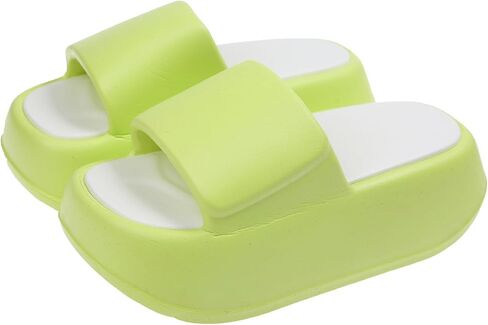 Women's EVA Round Open Toe Platform Cloud Pillow Slides Casual Slip On Comfort Lightweight Chunky Ultra Cushion House Slippers Summer Beach Walking Slide Sandals in Saudi Arabia