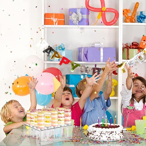 Cabilock 40 Cake Cake Push Pop Shooter ، مطلق النار البوب ​​كعكة ، كعكة بلاستيكية مستديرة على شكل حاوية البوب ​​مع غطاء ، حاويات حاويات كعكة قابلة للدفع ، قاعدة للآيس كريم ، الهلام ، عيد الحب in Saudi Arabia