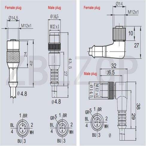 M12 8 Pin A-Coding Male to Female Connector Sensor Waterproof Shielded Signal Aviation High Flex Actuator Cable for Cognex Automation Network Industrial Camera 10M/32.8FT in Kuwait