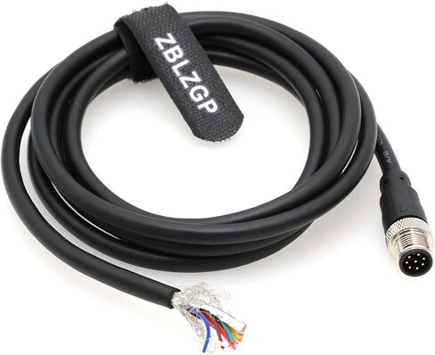 M12 8 Pin A-Coding Male to Female Connector Sensor Waterproof Shielded Signal Aviation High Flex Actuator Cable for Cognex Automation Network Industrial Camera 10M/32.8FT in Kuwait