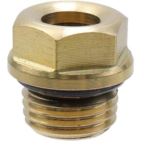 Antrader Compressor Oil Sight Glass,Oil Liquid Level Gauge Sight Glass Air Compressor Oil Sight Glass Male Thread Brass Hex Oil Level Sight Glass Window Oil Liquid Level Gauge(1/2 Inch NPT)