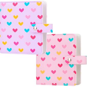 2Pcs 112 Pockets Photo Album for Fujifilm Instax Mini Camera, Photo Album for Polaroid Mini Films, Leather Cover, 2x3 Photo Album for Instax Mini 12 11 9 40 90 8 7 Evo LiPlay Instant Camera