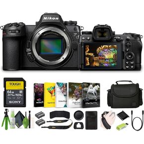 Nikon Z6 III FX-Format Mirrorless Camera + EN-EL15C Battery + Memory Card Wallet + 64GB SF-M Tough Series Memory Card + 3 Piece Filter Kit + 12 Inch Flex Tripod + Photo Editing Software + More