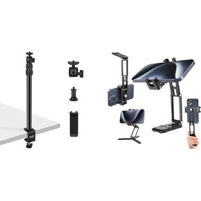 Neewer Extendable Camera Desk Mount with Ball Head, 17"-40" Adjustable Table Light Stand with 1/4" Screw & C Clamp for DSLR Camera, SP-04 Phone Tripod Mount Included