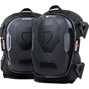 NoCry Professional Gel Knee Pads for Work — Heavy Duty Anti-Slip Cap, Extra Dual-Layer Foam and Cushion, Reinforced Adjustable Non-Slip Straps, Built-in Hangand Pull Loops, Fits Men Women, Black