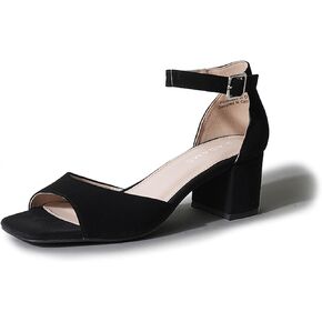 J. Adams Ruth Heeled Sandal – Low Block Heels for Women, Short Heel Bridal & Wedding Shoes, Dressy Prom Heels, Elegant Formal Dress Shoes for Bride