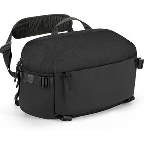 حقيبة حبال صغيرة الكاميرا للسفر الأسود - حقيبة DSLR Crossbody مقاومة للماء مع غطاء المطر ومكتب ترايبود ، وتصميم خفيف للغاية يناسب الكاميرات Canon/Nikon/Sony بدون مرآة