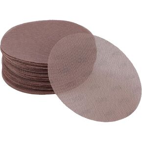 50 Pcs 9 Inch Abranet Sanding Mesh Anti-Clog Hook Loop Dust Free Net Sandpaper 400 Grit Brown Aluminum Oxide