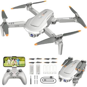 Drones for Kids - FPV Drone with 1080P HD Camera for Adults Beginner, RC Helicopter Quadcopter Toys Gifts for Boys Girls with One Key Start/Land, Altitude Hold, Gesture Selfie, 2 Batteries, Black