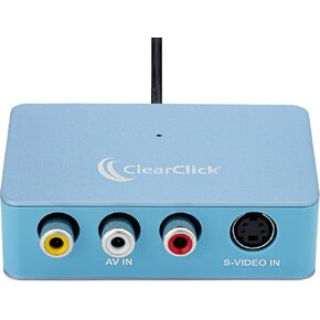 ClearClick Video to USB Lite - USB Audio Video Capture Device - Input AV, RCA, S-Video, VCR, VHS, Camcorder, Video8, Hi8, DVD, Retro Gaming Systems - USB-C Plug & Play