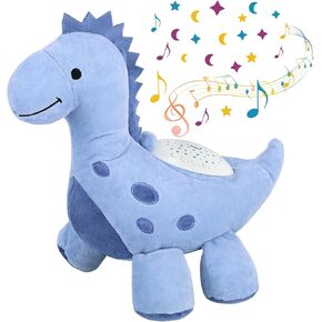 Baby Sleep Soother Pillow Pets Dream Lites Dinosaur Projector Plush Toys for Boys Girls Baby Sound Machine Stuffed Animal Machine Pillow Ceiling Toys for Toddler