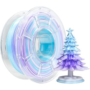 iBOSS Gradient PLA Plus (PLA+) خيوط طابعة ثلاثية الأبعاد 1.75 مم+/-0.02 مم، بكرة 1 كجم (2 2 رطل) خيوط طباعة ثلاثية الأبعاد شفافة مزدوجة اللون، خيوط PLA Pro ثلاثية الأبعاد، تناسب معظم طابعات FDM (أزرق أرجواني شفاف) in Kuwait