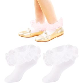 Marchare Baby Girls Girls Lace Socks Baby White Socks Eyelet Cotton Cotton Princess Socks