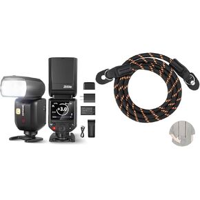 NEEWER Z880-N 2.4G i-TTL Camera Flash Speedlite for Nikon, Upgraded UI, Adjustable Modeling Lamp, Camera Shoulder Strap Included