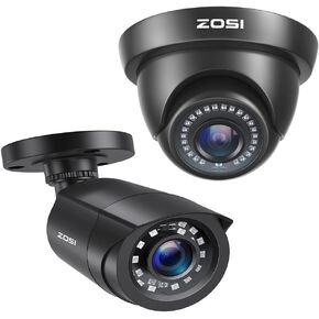 ZOSI 2MP 1080p 1920TVL Outdoor Indoor Security camera,Hybrid 4-in-1 TVI/CVI/AHD/CVBS CCTV dome&bullet Camera,80ft IR Night Vision Weatherproof For 960H,720P,1080P,5MP,4K analog Surveillance DVR System