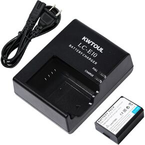 LP-E10 Battery and Charger LC-E10C LC-E10 LC-E10E Charger Compatible with Canon EOS Rebel T3 T5 T6 T7 T100 Kiss X50 X70 X80 X90 1100D 1200D 1300D 1500D 4000D