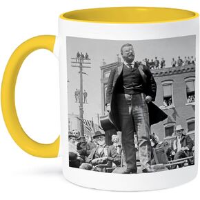 3dRose Teddy Roosevelt Speaks 1905 Ceramic Mug, 11-Ounce