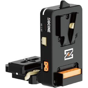 ZGCINE VM-VP4 V-Mount Battery Plate, V Lock Battery Plate with Dual Quick Release Plate for Arca-Swiss, L-Shape Compact & Foldable V Mount Battery Plate for V Mount Battery, DSLR Camera, Tripod