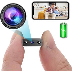 Smallest Wireless WiFi Battery Camera,HD1080P Security Camera,Portable Surveillance Camera with Video Recording Live Feed Night Vision,Motion Detection,Cloud Storage for Security with iOS Android APP