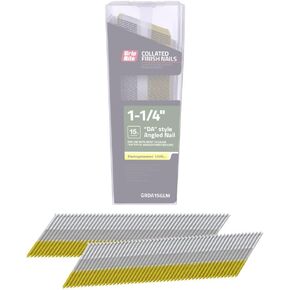 Grip-Rite GRDA15GLM, DA Finish Nail 15GA, 1-1/4", Galvanized, 1,000 Nails, Job Pack